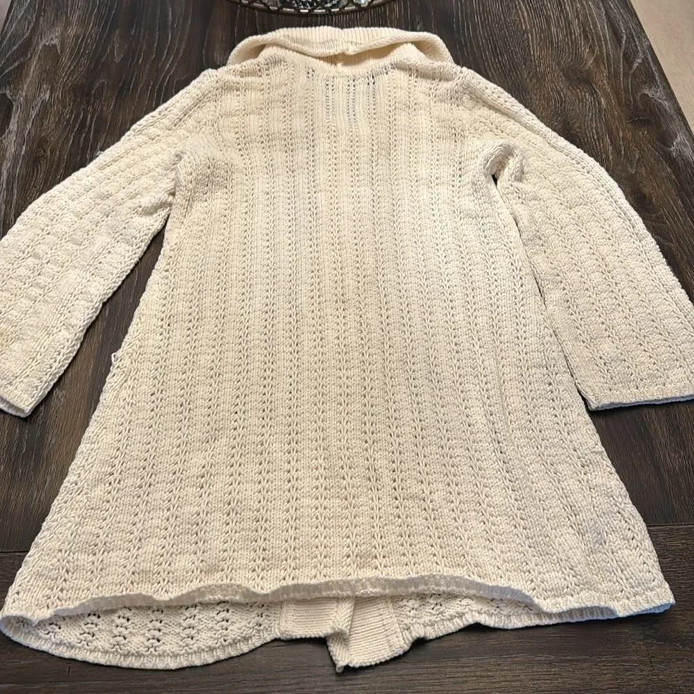 NINE WEST VANILLA CREAM KNIT CARDIGAN SWEATER SIZE XL